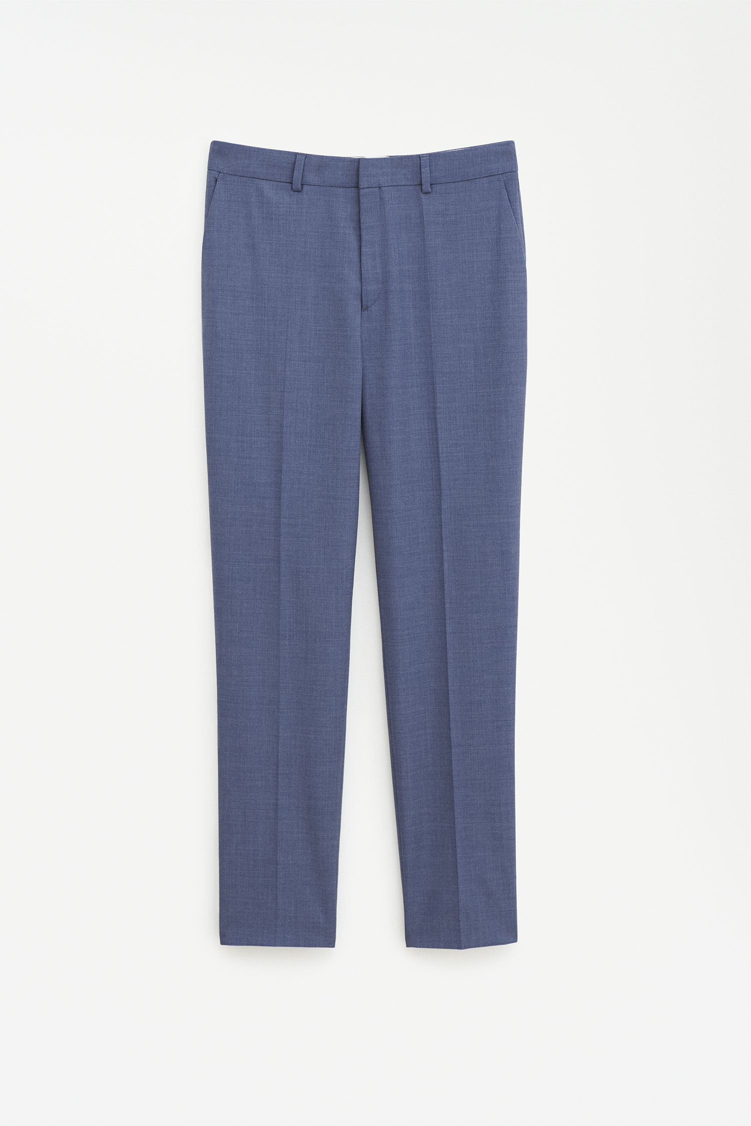 Filippa K Emma Cropped Cool Wool Trousers In Blue